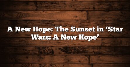 A New Hope: The Sunset in ‘Star Wars: A New Hope’